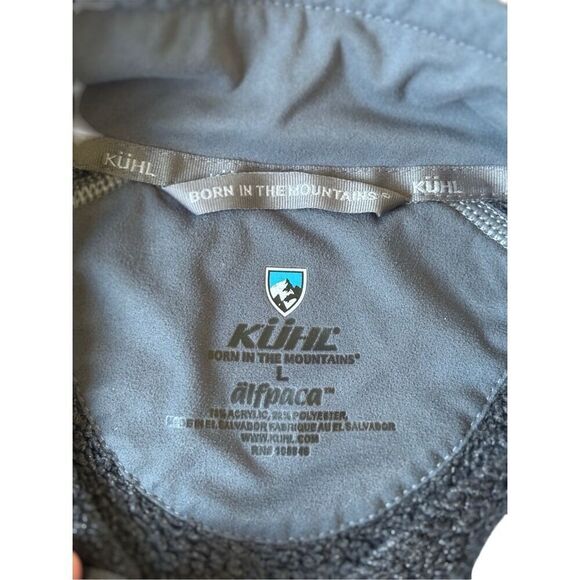 Kuhl Alfpaca Fleece Full Zip Up Jacket Sweater size L Gray - Picture 3 of 10